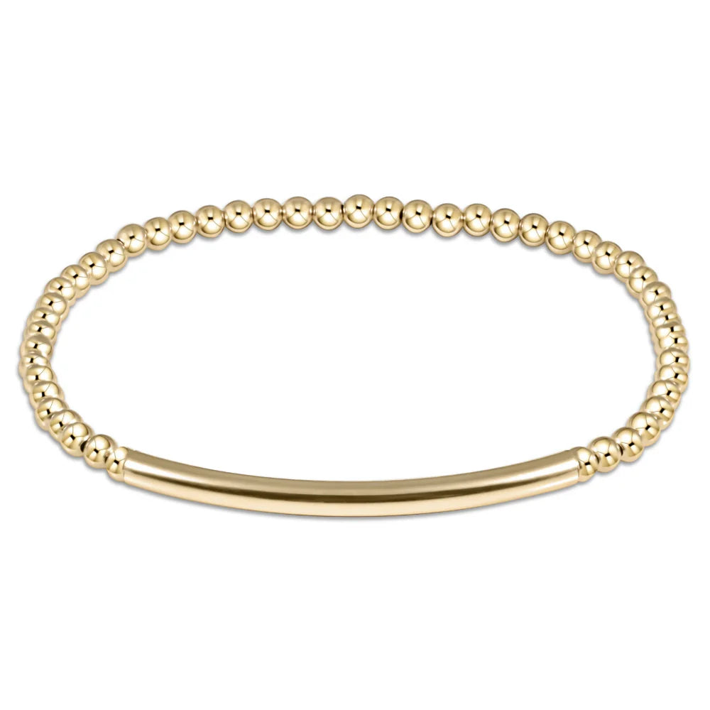 Enewton Extends- Classic Gold 3mm Bead Bracelet- Bliss Bar Smooth