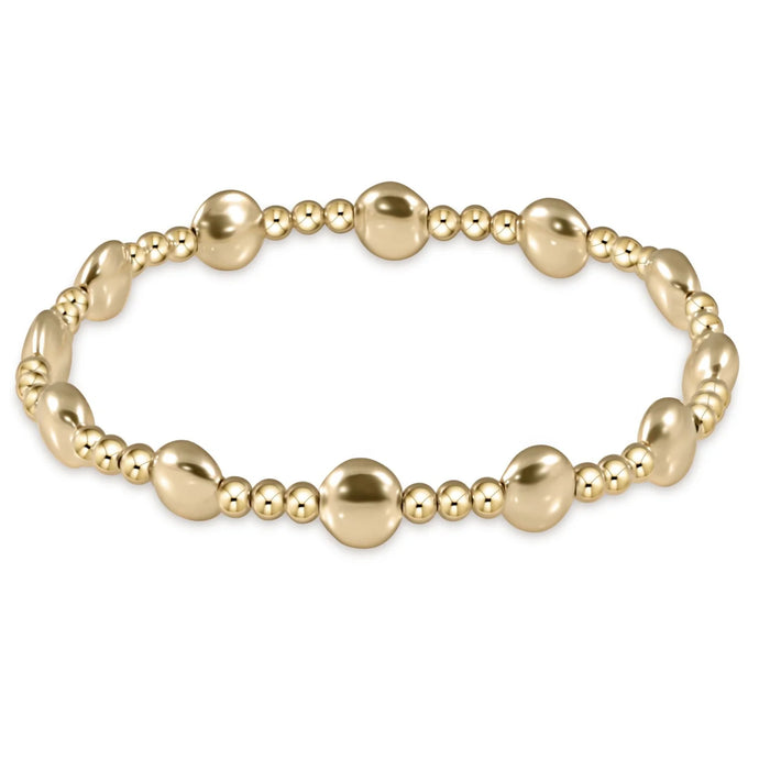 Enewton Extends- Honesty Gold Sincerity Pattern 6mm Bead Bracelet