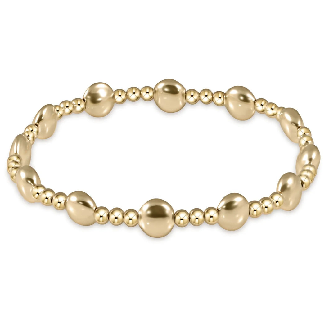 Enewton Extends- Honesty Gold Sincerity Pattern 6mm Bead Bracelet