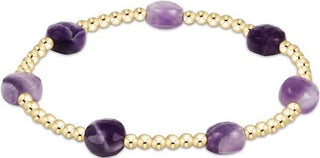 Enewton Admire Gold 3mm Bead Bracelet- Amethyst