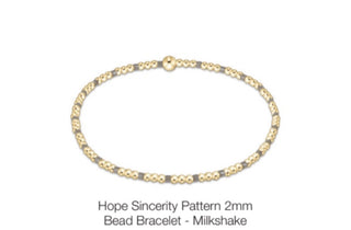 Enewton Hope Sincerity Pattern 2mm Bead Bracelet- Milkshake