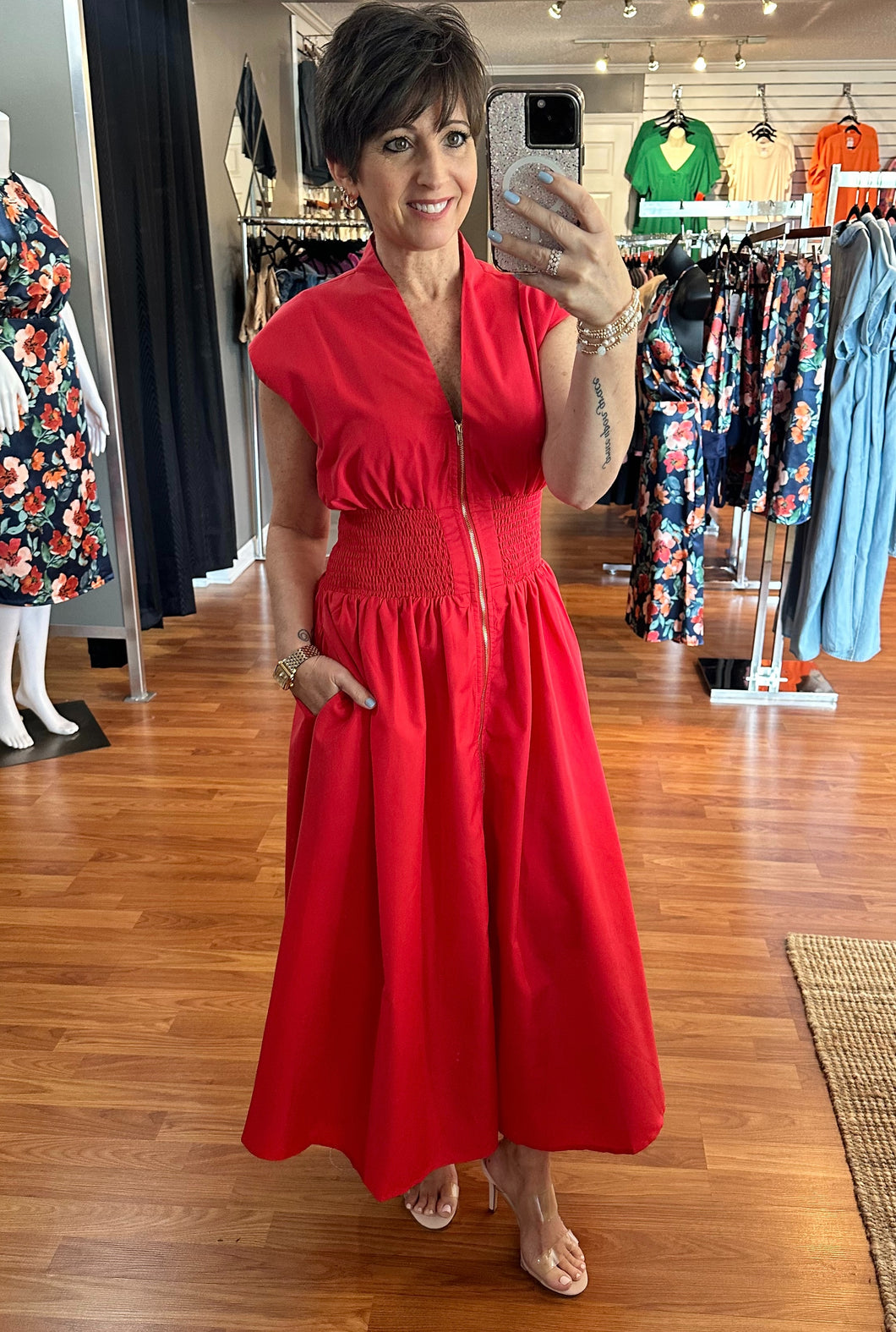 Red Midi Dress