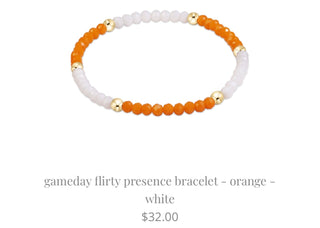 Enewton Gameday Flirty Presence Bracelet - Orange & White