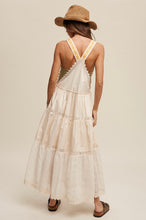 Load image into Gallery viewer, Laced Tiered Overall Dress- Cham