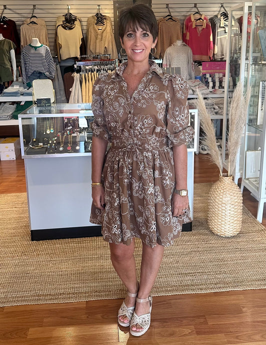 Autumn Eyelet Dress