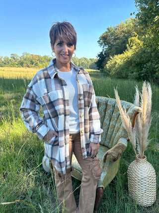 Harvey Shacket- Tree Nut Plaid