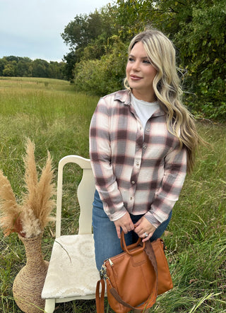 Daphne Shirt- Cedar Coffee Plaid