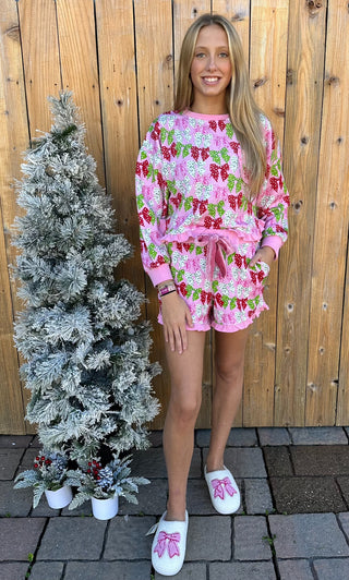 Simply Southern Ruffle Bow Dots PJ Set