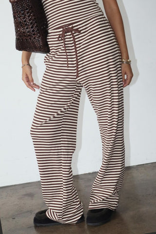 Chocolate Striped Knit Pants