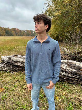 Men Simply Southern Quarter Zip- Navy