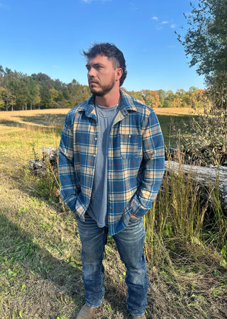 Men Simply Southern Plaid Shacket