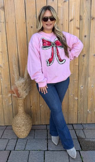 Santa Bow Tutu Pink- Simply Southern