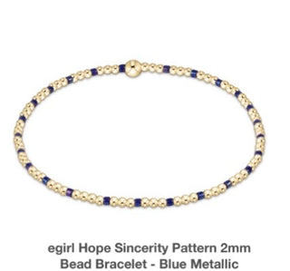 Enewton Egirl Hope Sincerity Pattern 2mm Bead Bracelets