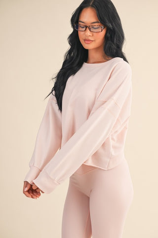 Pink Mineral Wash Sweatshirt