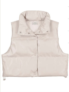 Puffer Vest- Ivory