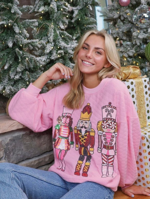 Sequin Nutcracker Sweatshirt by Simply Southern