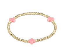 Load image into Gallery viewer, Enewton egirl Signature Cross Gold Pattern 3mm Bead Bracelet- (Multiple Colors)