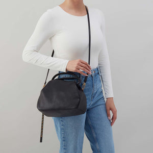 Hobo Darling Small Satchel in Pebbled Leather- Black