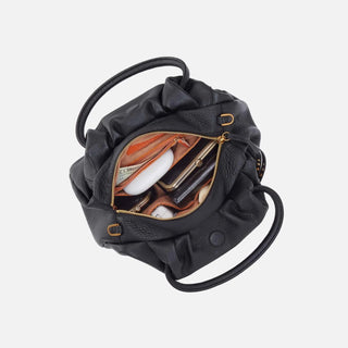 Hobo Darling Small Satchel in Pebbled Leather- Black