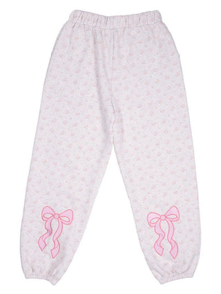 Alice Pink Bow Jogging Pant- Simply Southern