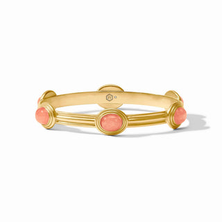Julie Vos Portofino Stone Bangle Melon Jade- Size Medium