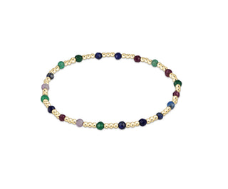 Enewton Extends Gemstone Gold Sincerity Pattern 3mm Bead Bracelets (Multiple Colors)