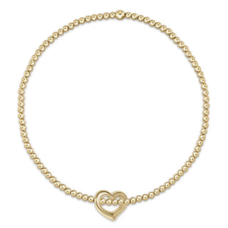 Enewton Egirl Classic Gold 2.5mm Bead Bracelet- Love Gold Charm