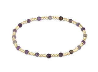 Enewton Extends Gemstone Gold Sincerity Pattern 3mm Bead Bracelets (Multiple Colors)