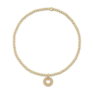Enewton Egirl Classic Gold 2mm Bead Bracelet- Love Small Gold Disc
