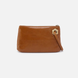 Hobo Daisy Daze Large Wristlet in Polished Leather- Truffle
