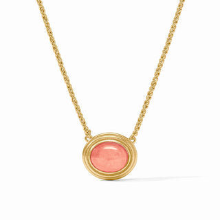 Julie Vos Portofino Solitaire Necklace- Melon Jade