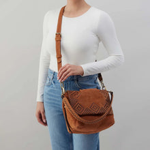 Load image into Gallery viewer, Hobo Harley Convertible Shoulder Bag in Suede Leather- Oak Barrel