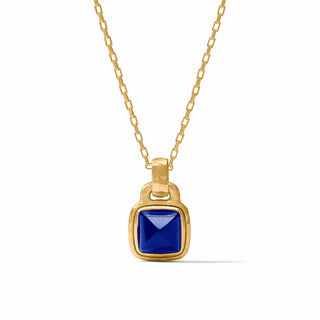 Julie Vos Sahara Solitaire Necklace- Iridescent Sapphire Blue
