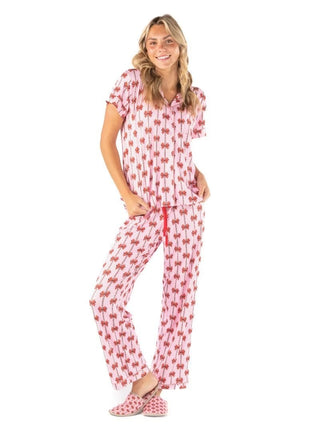 Holiday Red Bow Pj Set- Simply Southern