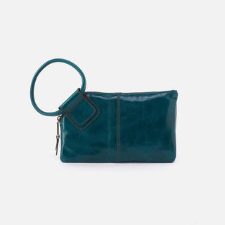 Hobo Sable Wristlet in Polished Leather- Wild Bluegrass