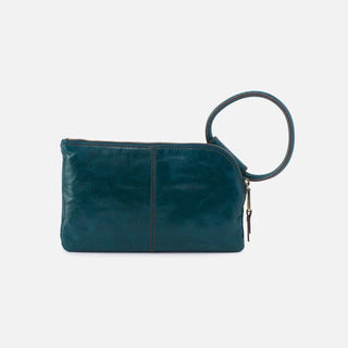 Hobo Sable Wristlet in Polished Leather- Wild Bluegrass