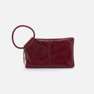 Hobo Sable Wristlet in Polished Leather- Saddleberry