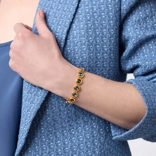 Julie Vos Rainbow Tennis Bracelet- Blue Twilight