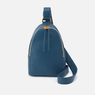 Hobo Fern Sling in Pebbled Leather- Peacock Feather