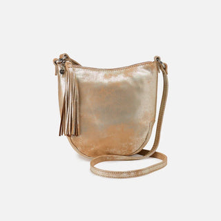 Hobo Lexi Crossbody in Pebbled Leather- Saddle Stardust