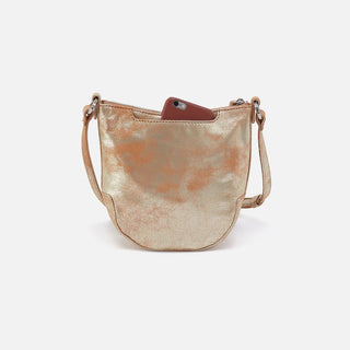 Hobo Lexi Crossbody in Pebbled Leather- Saddle Stardust