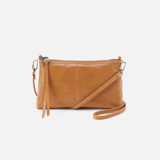 Hobo Darcy Crossbody in Polished Leather- Natural