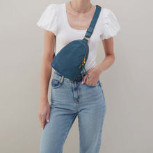 Load image into Gallery viewer, Hobo Fern Sling in Pebbled Leather- Peacock Feather