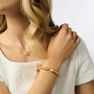Julie Vos Portofino Demi Cuff- Aqua Jade