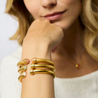 Julie Vos Portofino Demi Cuff- Aqua Jade