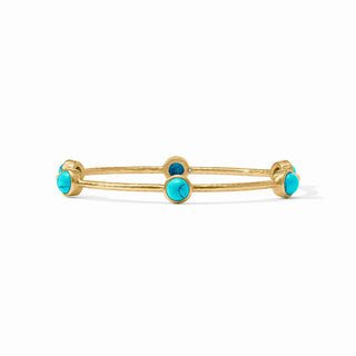 Julie Vos Milano Luxe Bangle- Turquoise Blue- Size Small