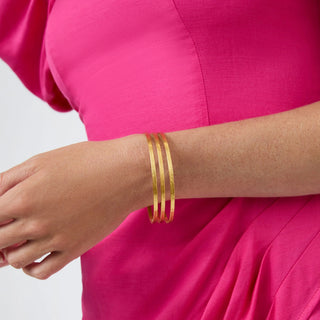Julie Vos Crescent Bangle Gold- Size Small