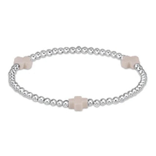 Enewton Signature Cross Sterling Pattern 3mm Bead Bracelet ( Multiple Colors )