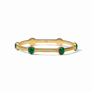 Julie Vos Essex Stone Bangle Malachite Green- Size Small