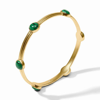 Julie Vos Essex Stone Bangle Malachite Green- Size Small